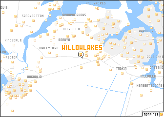 map of Willow Lakes