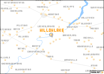 map of Willow Lake