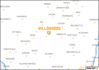 map of Willow Wood