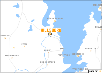 map of Willsboro