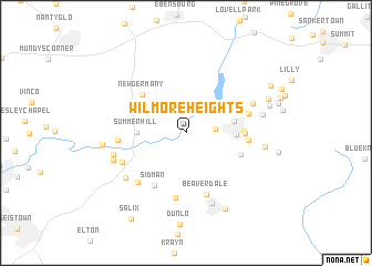 map of Wilmore Heights