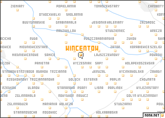 map of Wincentów