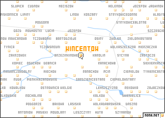 map of Wincentów