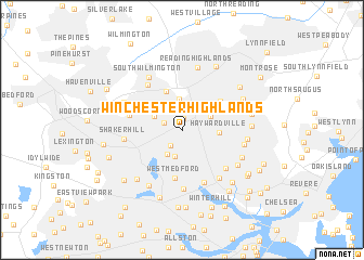 map of Winchester Highlands
