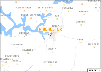 map of Winchester