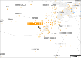 map of Windcrest Manor