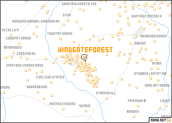 map of Windgate Forest