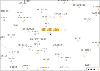 map of Wind Ridge