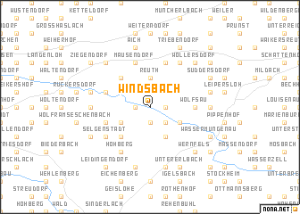 map of Windsbach