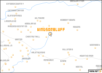 map of Windsor Bluff
