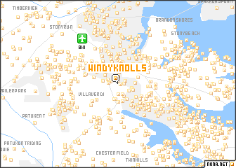 map of Windy Knolls