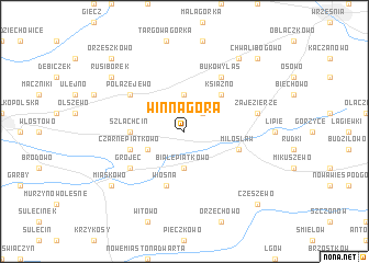 map of Winna Góra