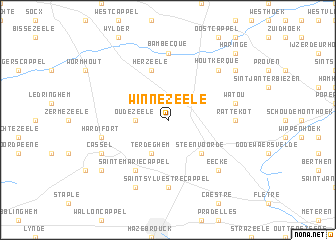 map of Winnezeele