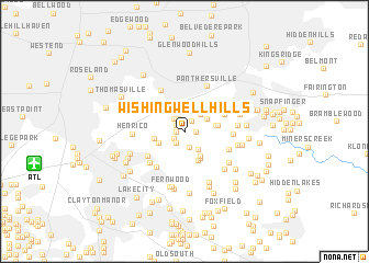 map of Wishing Well Hills