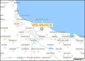 map of Wisłoujście