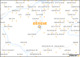 map of Wiśniowa