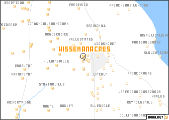 map of Wisseman Acres