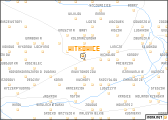 map of Witkowice