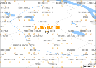 map of Władysławów