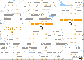 map of Władysławów