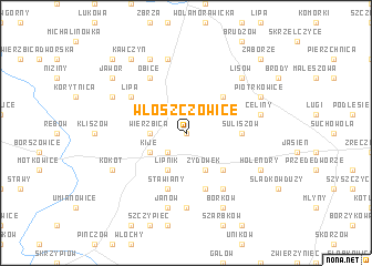 map of Włoszczowice