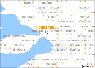 map of Wobbenbüll