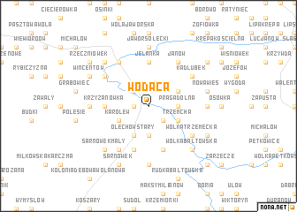 map of Wodąca