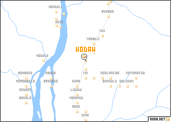 map of Wodaw