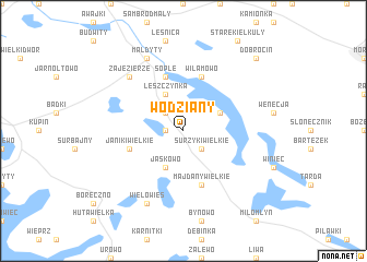 map of Wodziany