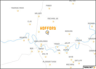 map of Wofford