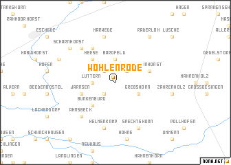 map of Wohlenrode