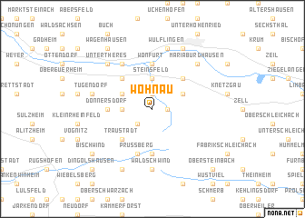 map of Wohnau