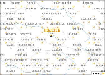 map of Wójcice