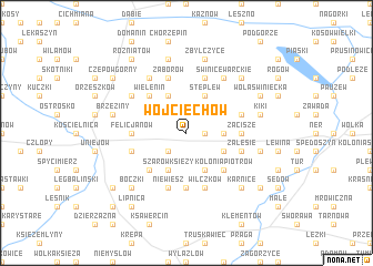 map of Wojciechów