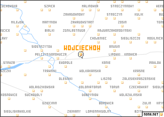 map of Wojciechów