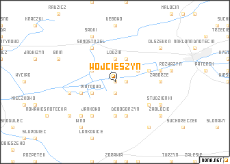 map of Wojcieszyn