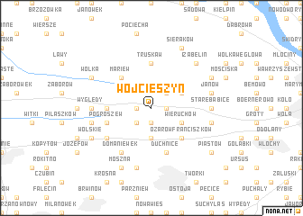 map of Wojcieszyn