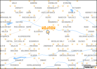 map of Wojnów