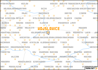 map of Wojsławice