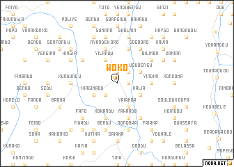 map of Woko