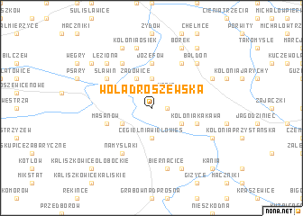 map of Wola Droszewska