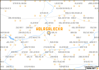 map of Wola Gałecka