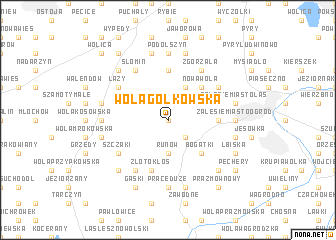 map of Wola Gołkowska