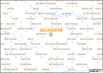 map of Wola Górna