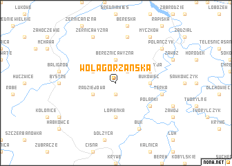 map of Wola Górzańska