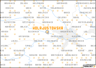 map of Wola Justowska