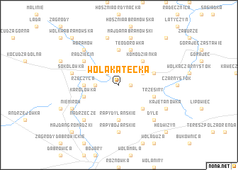 map of Wola Kątecka