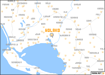 map of Wolako