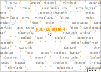 map of Wola Łokotowa
