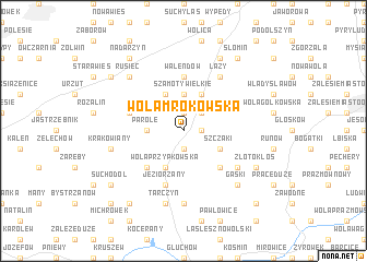 map of Wola Mrokowska